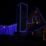 Decorated Holy Family Catholic Church in Srinagar, Kashmir.