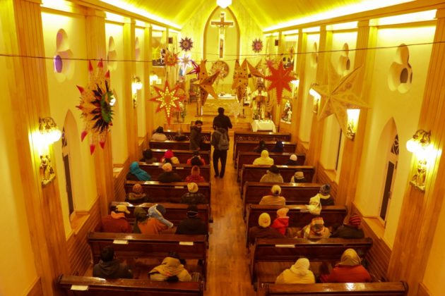 Decoration inside Holy Family Catholic Church, Srinagar.
