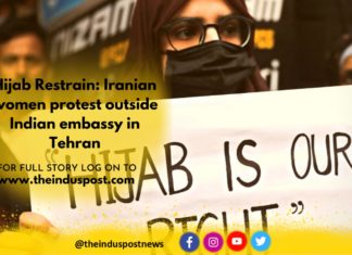 Hijab Restrain: Iranian Women Protest Outside Indian Embassy In Tehran Hijab Restrain: Iranian Women Protest Outside Indian Embassy In Tehran