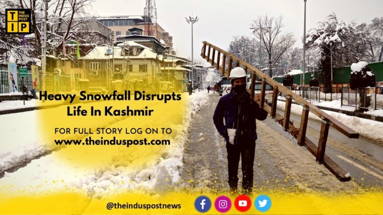 Heavy Snowfall Disrupts Life In Kashmir