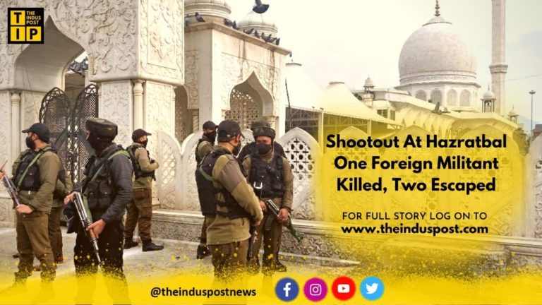 Shootout At Hazratbal One Foreign Militant Killed, Two Escaped
