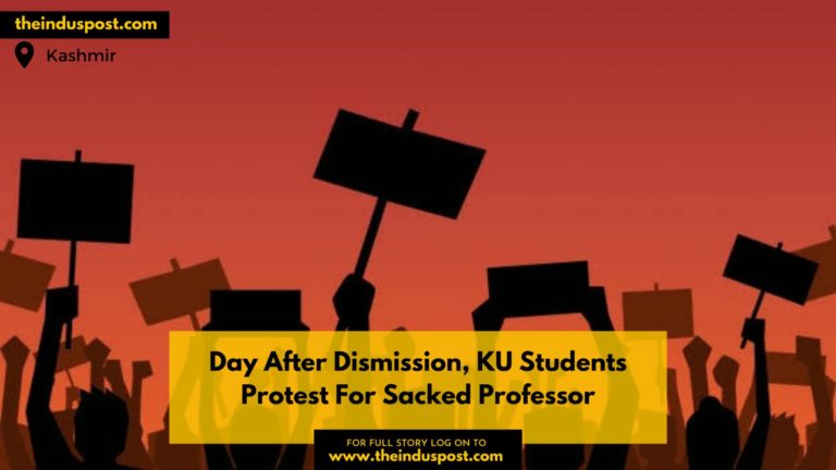 Day After Dismission, KU Students Protest For Sacked Professor