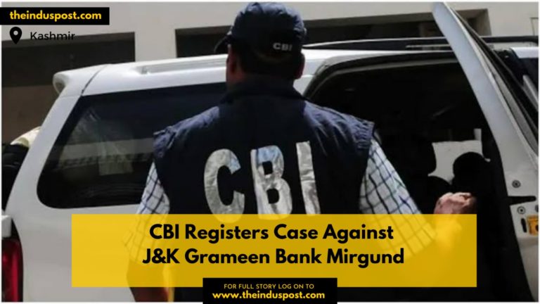 CBI Registers Case Against J&K Grameen Bank Mirgund