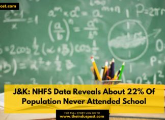 J&K: NHFS Data Reveals About 22% Of Population Never Attended School J&K: NHFS Data Reveals About 22% Of Population Never Attended School