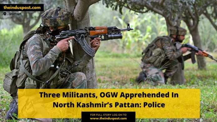 Three Militants, OGW Apprehended In North Kashmir’s Pattan: Police