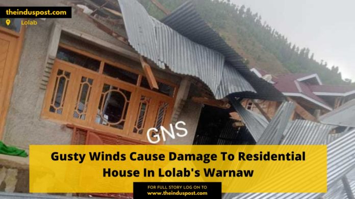 Gusty Winds Cause Damage To Residential House In Lolab's Warnaw