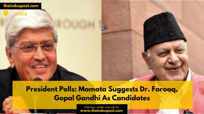 President Polls: Mamata Suggests Dr. Farooq, Gopal Gandhi As Candidates