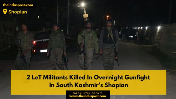 2 LeT Militants Killed In Overnight Gunfight In South Kashmir's Shopian