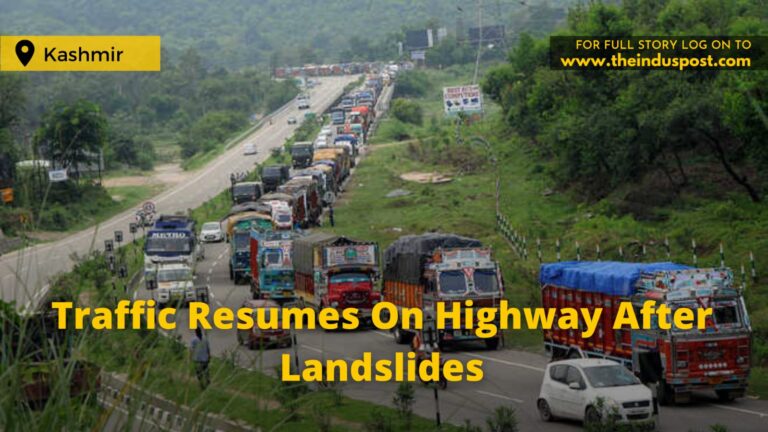 Traffic Resumes On Highway After Landslides
