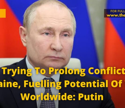 US Trying To Prolong Conflict In Ukraine, Fueling Potential Of War Worldwide: Vladimir Putin US Trying To Prolong Conflict In Ukraine, Fueling Potential Of War Worldwide: Vladimir Putin