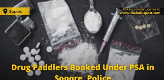 Drug Paddlers Booked Under PSA in Sopore, Police
