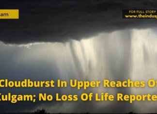 Cloudburst In Upper Reaches Of Kulgam; No Loss Of Life Reported