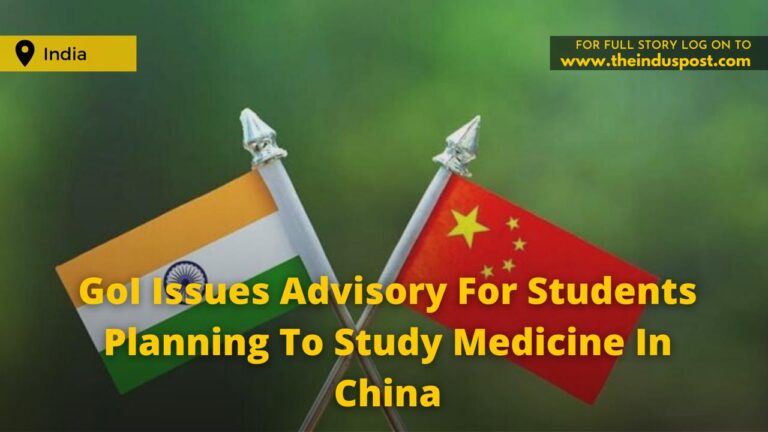 GoI Issues Advisory For Students Planning To Study Medicine In China