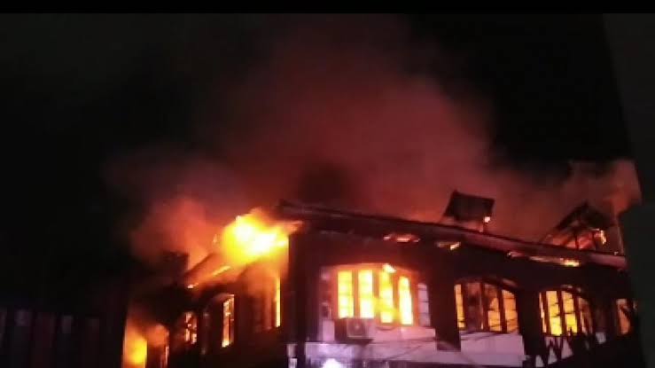 Fire Damages Mosque, Residential House In Sopore