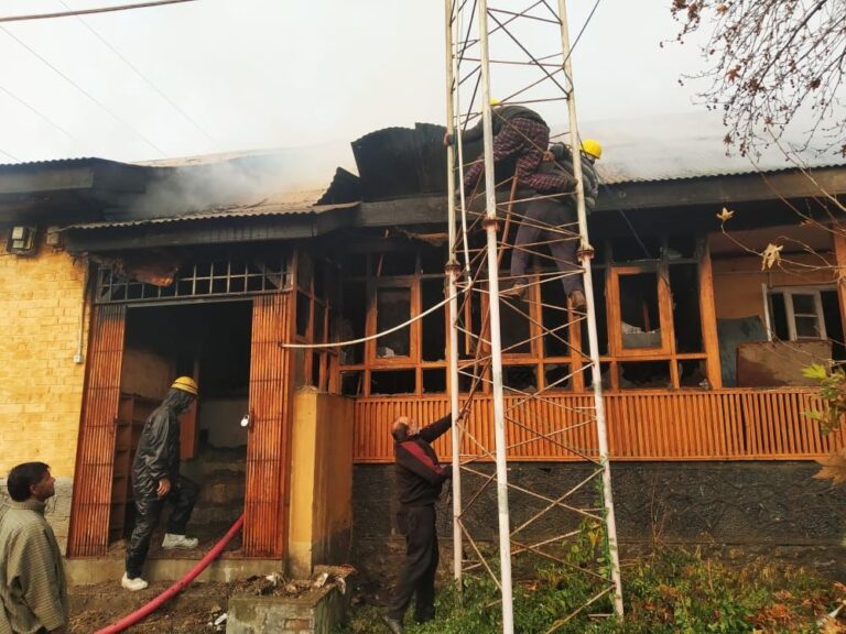 Fire Breaks Out In PDD Office In Anantnag