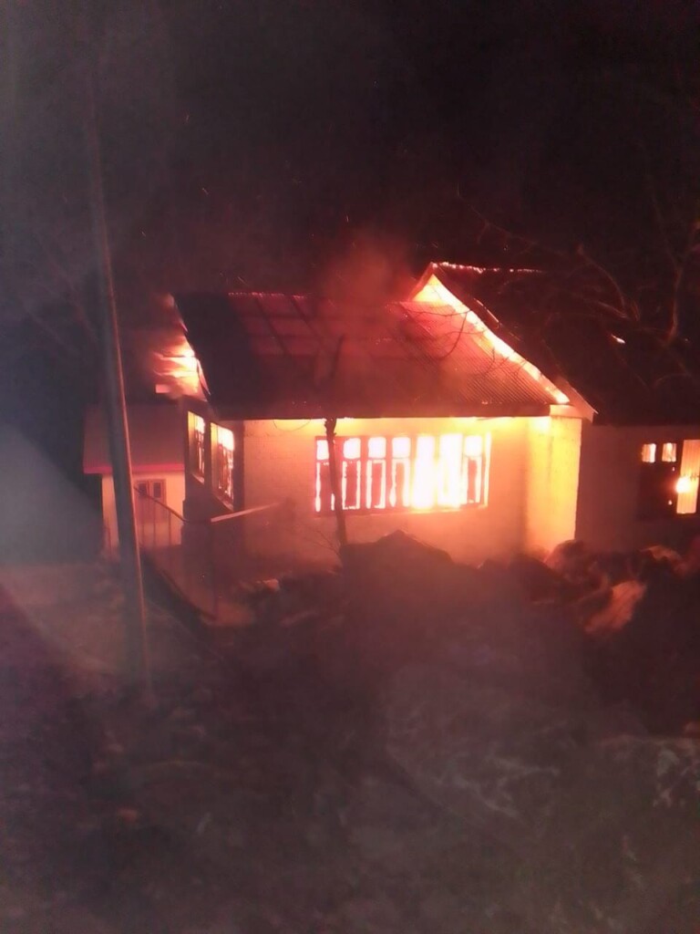 School Building In Bandipora Damaged In Fire