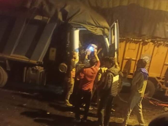 Conductor Dies, Driver Injured As Dumper Crashes Into Truck In Udhampur