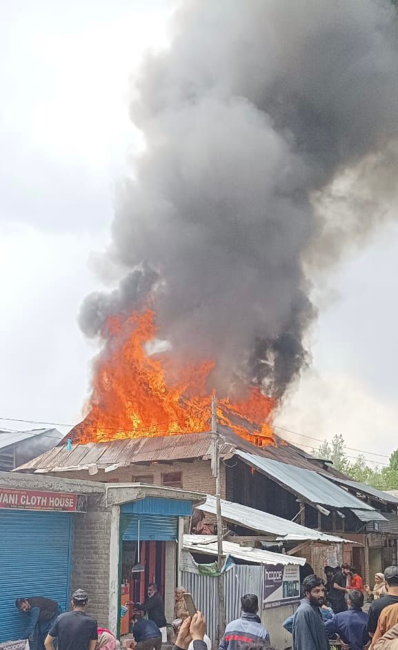 Handwara: Fire Breaks Out In Residential House