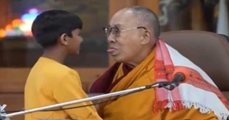 Dalai Lama Asks Minor Boy To ‘Suck His Tongue,’ Apologises After Backlash