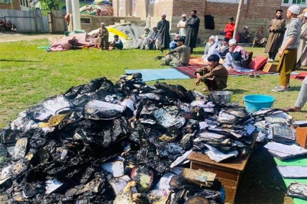 Over 3000 Islamic Books, Seminary Building Gutted In Lolab Fire Incident