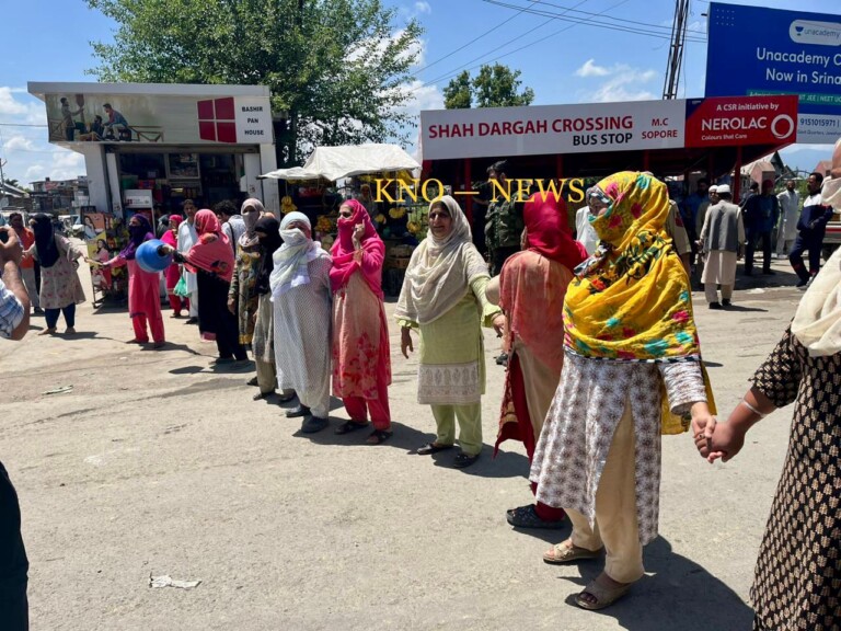 Protests Continue Over Water Crises In Sopore For 3rd Consecutive Day