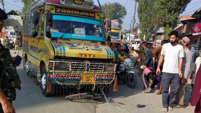 Cyclist Killed After Being Hit By Bus In Anantnag