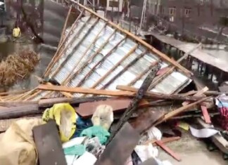 Gusty Winds Damage Several Structures In Verinag Anantnag